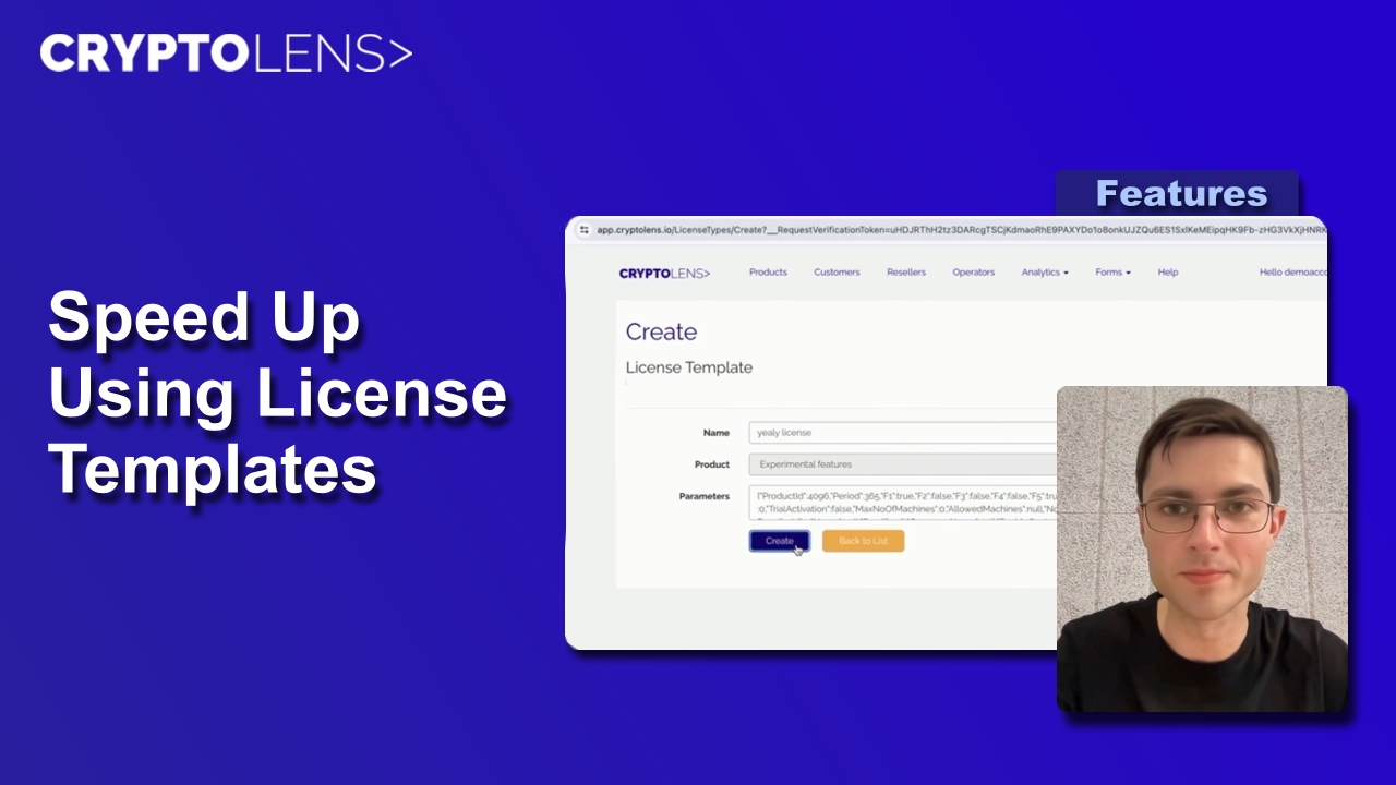 Speed up software licensing using our feature templates.